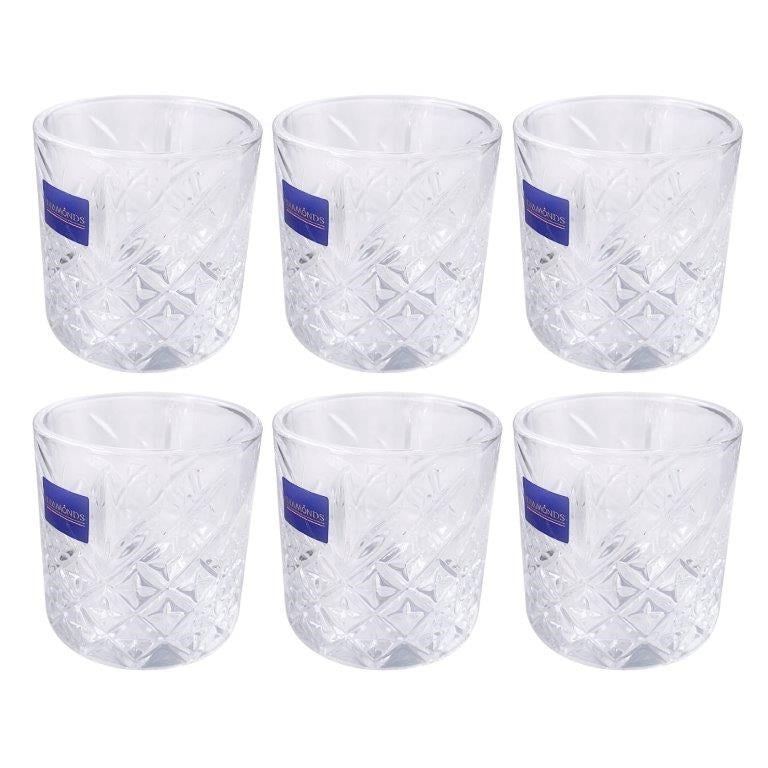 Premium Lead Free Glass Tumblers Set of 6 Pcs 200 ml  (Ctn Box 12 units)