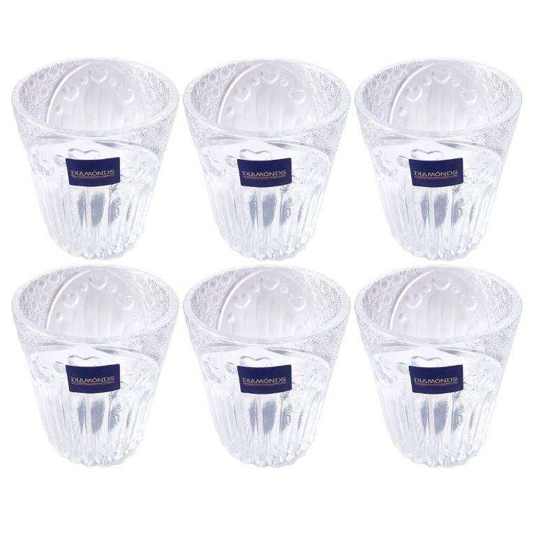 Premium Lead Free Glass Tumblers Set of 6 Pcs 260 ml  (Ctn Box 12 units)