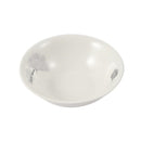 White Ceramic Floral Print Tableware Round Serving Dish Bowl 6''  (Ctn Box 80 units)