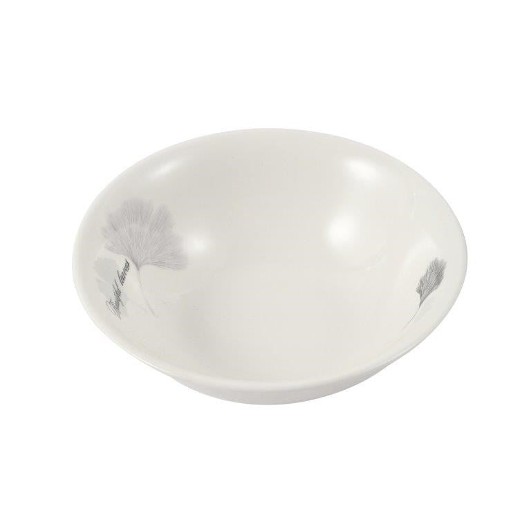 White Ceramic Floral Print Tableware Round Serving Dish Bowl 6''  (Ctn Box 80 units)