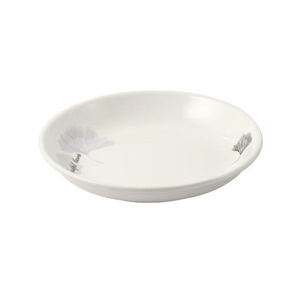 White Ceramic Floral Print Tableware Round Serving Dish Plate 6''  (Ctn Box 100 units)