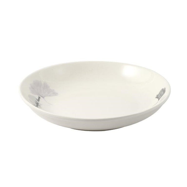 White Ceramic Floral Print Tableware Round Serving Dish Plate 7''  (Ctn Box 80 units)
