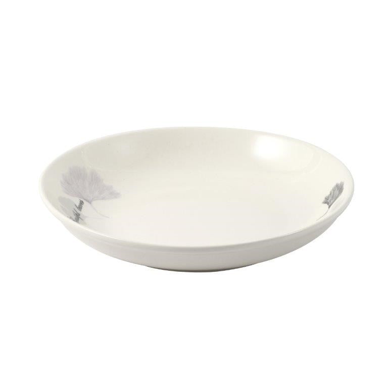 White Ceramic Floral Print Tableware Round Serving Dish Plate 7''  (Ctn Box 80 units)