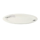 White Ceramic Floral Print Tableware Oval Serving Dish Plate 10''  (Ctn Box 40 units)