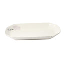 White Ceramic Floral Print Tableware Oval Serving Dish Plate 32 cm  (Ctn Box 30 units)