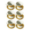 Ceramic Tea Cup and Saucer Set of 6 pcs Abstract Print 12.5cm/9*8.5 cm (Ctn Box 12 units)