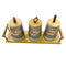 Ceramic Tea Coffee Sugar Canister Set of 3 Pcs with Tray 13*8.5*10.5 cm  (Ctn Box 12 units)