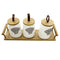 Ceramic Tea Coffee Sugar Canister Set of 3 Pcs with Tray 13*8.5*10.5 cm  (Ctn Box 12 units)