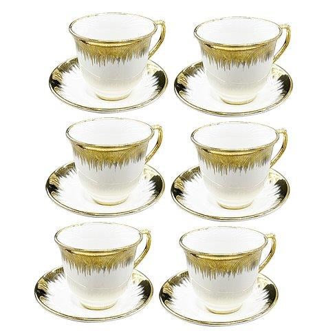 Ceramic Tea Cup and saucer Abstract Print ** 200cc/14 cm  (Ctn Box 12 units)