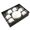 Ceramic Tea Cup and Saucer Set of 6 Pcs Abstract Print 7.5*5.5/14 cm  (Ctn Box 12 units)