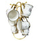 Ceramic Coffee Mug Set of 6 Pcs with Stand Floral Pattern shelf39 cm /9*10 cm  (Ctn Box 8 units)