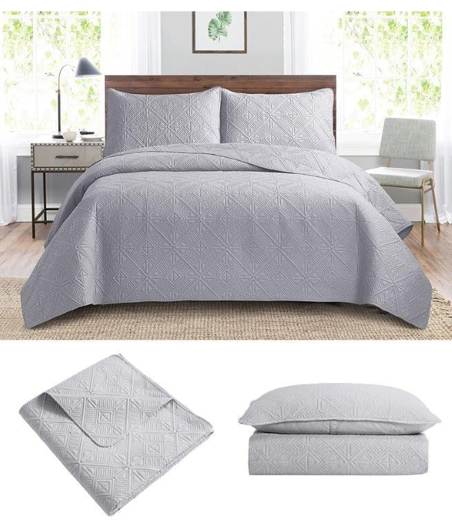 Plain Color Comforter Bedspread Bedding Set Bed Cover with Pillowcase Set need inspect (Ctn Box 10 units)