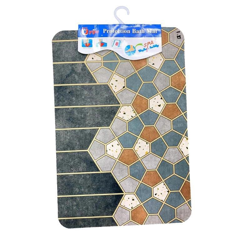 Multi Color Abstract Design Non Slip Bath Mat 48*78 cm  (Ctn Box 40 units)