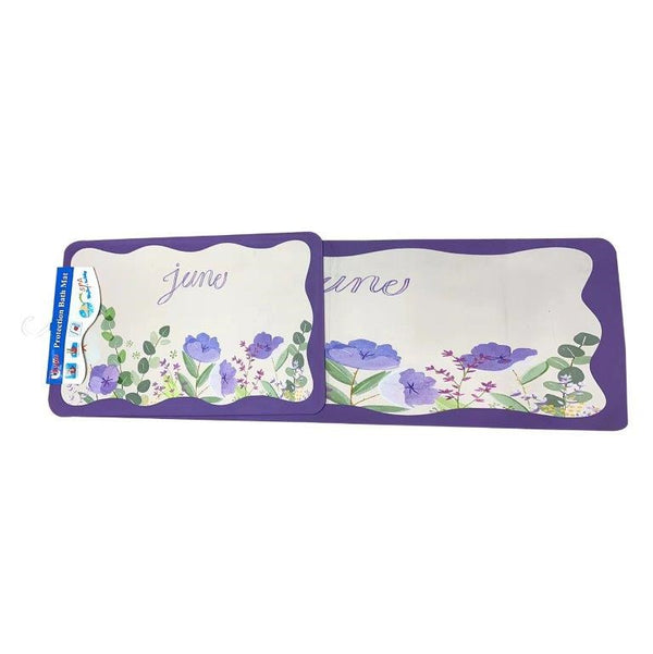 Multi Color Abstract Design Non Slip Bath Mat Set of 2 Pcs 38*58/38*118 cm  (Ctn Box 30 units)