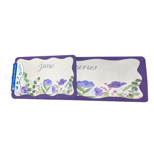 Multi Color Abstract Design Non Slip Bath Mat Set of 2 Pcs 38*58/38*118 cm  (Ctn Box 30 units)