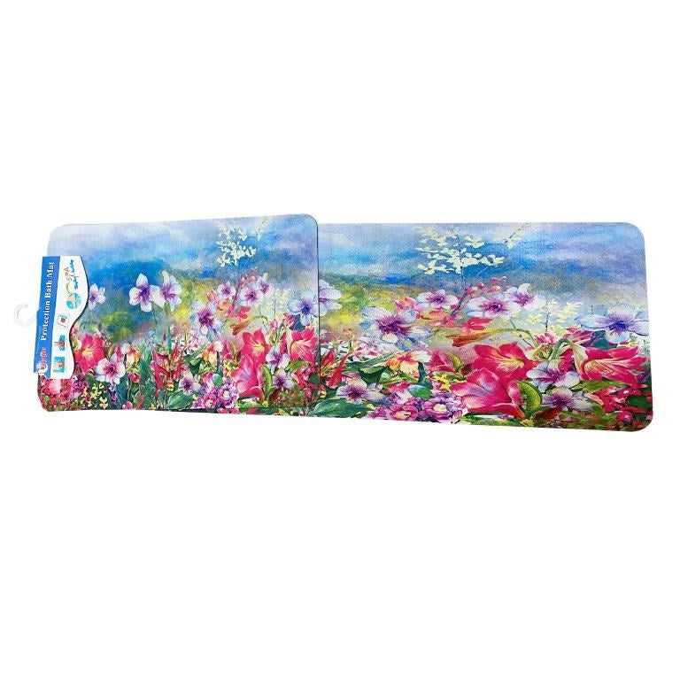 Multi Color Abstract Design Non Slip Bath Mat Set of 2 Pcs 38*58/38*118 cm  (Ctn Box 30 units)