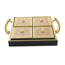 Deco Candy Box Nuts and Chocolates 4 Slot Serving Tray with Lid 34*30*8 cm  (Ctn Box 12 units)