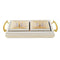 Deco Candy Box Nuts and Chocolates 2 Slot Serving Tray with Lid 34*7.5*8 cm  (Ctn Box 24 units)