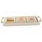 Deco Candy Box Nuts and Chocolates 3 Slot Serving Tray with Lid 47*7.5*8 cm  (Ctn Box 18 units)