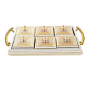 Deco Candy Box Nuts and Chocolates 6 Slot Serving Tray with Lid 47.5*30*8 cm  (Ctn Box 12 units)