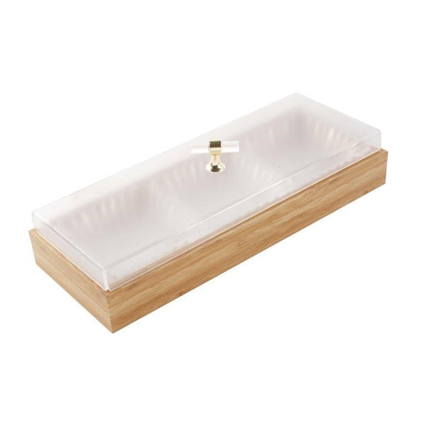 Deco Candy Box Nuts and Chocolates 3 Slot Serving Tray with Lid 37*14.5*7.5 cm  (Ctn Box 18 units)