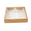 Deco Candy Box Nuts and Chocolates 3 Slot Serving Tray with Lid 26*25.5*7.5 cm  (Ctn Box 12 units)