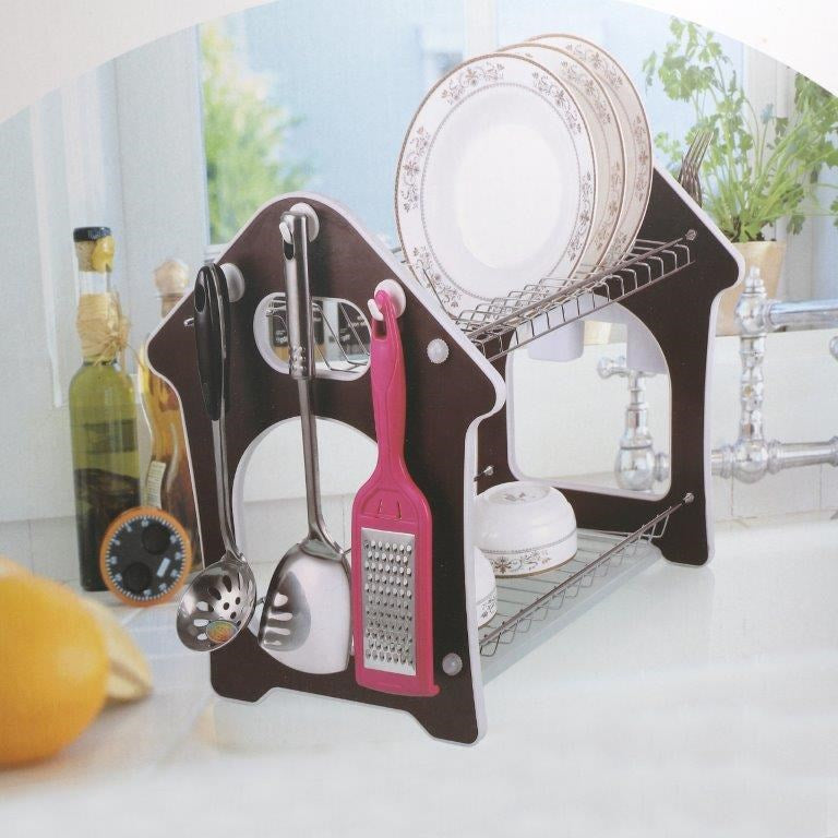 Plastic and Chrome Dish Rack Cutlery Holder 50*30.5*35 cm  (Ctn Box 10 units)