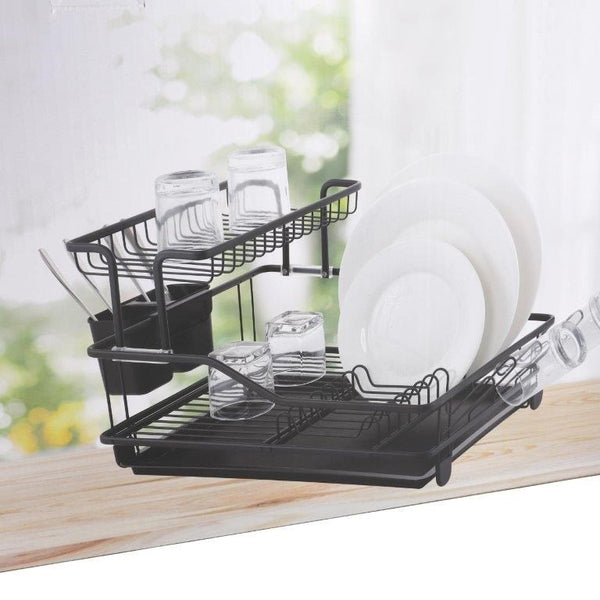 Black Metal Dish Rack Cutlery Holder 45.5*32*27.5 cm  (Ctn Box 6 units)