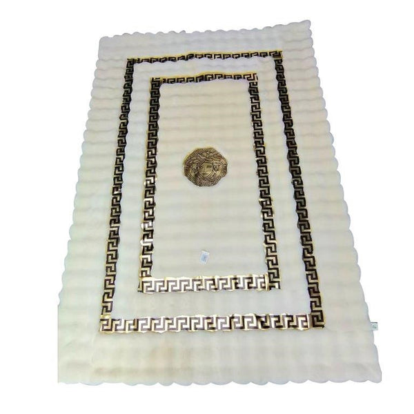Greek Key Roman Design Fluffy Super Soft Indoor Area Rug Carpet 160*230 cm  (Ctn Box 5 units)