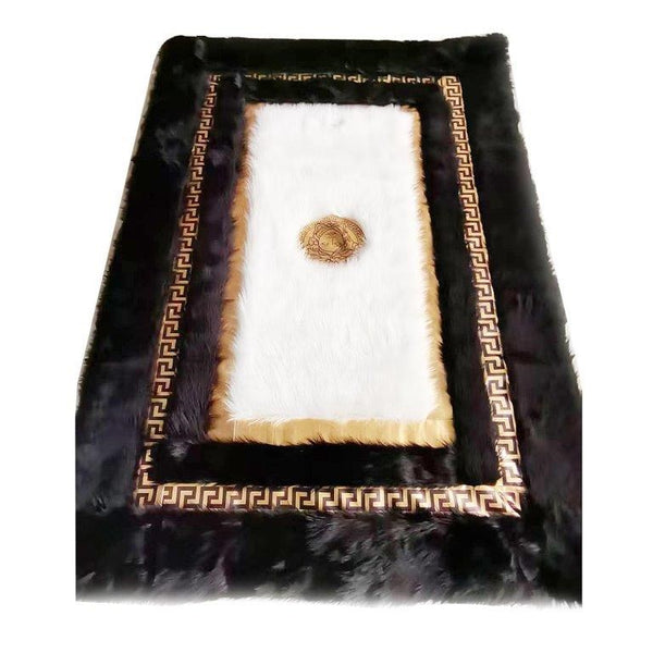 Greek Key Roman Design Fluffy Super Soft Indoor Area Rug Carpet 160*230 cm  (Ctn Box 5 units)