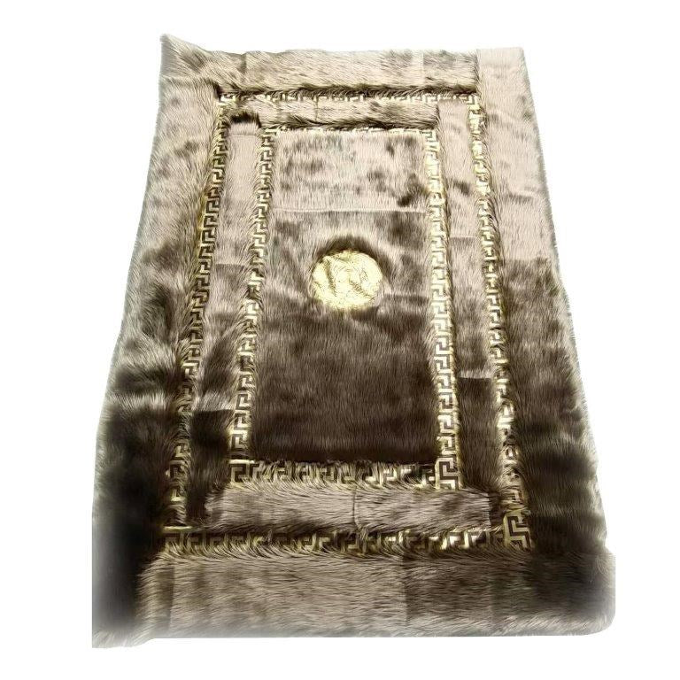 Greek Key Roman Design Fluffy Super Soft Indoor Area Rug Carpet 200*300 cm (Ctn Box 5 units)