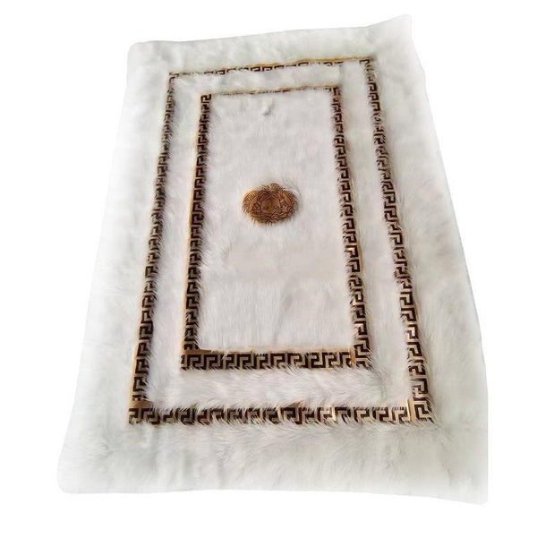 Greek Key Roman Design Fluffy Super Soft Indoor Area Rug Carpet 200*300 cm (Ctn Box 5 units)