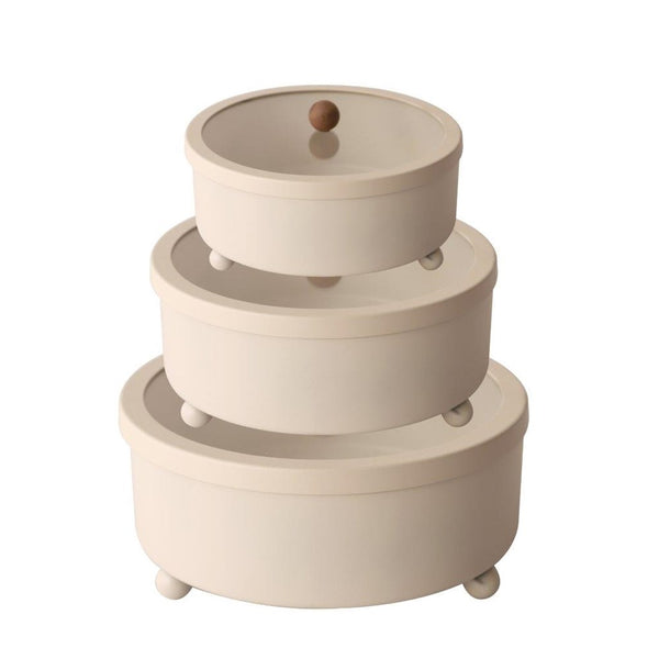Elegant Metal Round Fruits and Candy Tray Gift BoxSet of 3 Pcs 17*6/25*6/20*6 cm (Ctn Box 8 units)