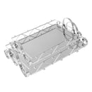 Deco Silver Metal Rectangular Serving Tray Set of 2 Pcs 38*25/43*30 cm (Ctn Box 8 units)