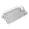 Deco Silver Metal Rectangular Serving Tray Set of 2 Pcs 38*25/43*30 cm (Ctn Box 8 units)