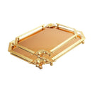 Deco Gold Metal Rectangular Serving Tray Set of 2 Pcs 36*26+41*31 cm (Ctn Box 8 units)