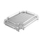 Deco Silver Metal Rectangular Serving Tray Set of 2 Pcs 36*26+41*31 cm (Ctn Box 8 units)