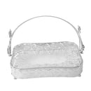 Deco Silver Metal Rectangle Serving Tray Fruit Basket (Ctn Box 8 units)