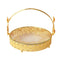 Deco Gold Metal Round Serving Tray Fruit Basket (Ctn Box 8 units)