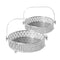 Deco Silver Metal Round Serving Tray Fruit Basket Set of 2 Pcs (Ctn Box 10 units)