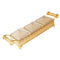 Metal Deco Gold Candy Box Nuts and Chocolates 2 Slot Serving Tray with Lid  47*11.5*10 cm (Ctn Box 8 units)