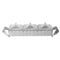 Metal Deco Silver Candy Box Nuts and Chocolates 2 Slot Serving Tray with Lid  47*11.5*10 cm (Ctn Box 8 units)