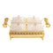 Metal Deco Gold Candy Box Nuts and Chocolates 4 Slot Serving Tray with Lid  35*25*8 cm (Ctn Box 6 units)