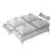 Metal Deco Silver Candy Box Nuts and Chocolates 4 Slot Serving Tray with Lid  35*25*8 cm (Ctn Box 6 units)