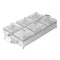 Metal Deco Silver Candy Box Nuts and Chocolates 4 Slot Serving Tray with Lid  35*25*8 cm (Ctn Box 6 units)