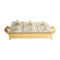 Metal Deco Gold Candy Box Nuts and Chocolates 6 Slot Serving Tray with Lid  47*24*10 cm (Ctn Box 6 units)
