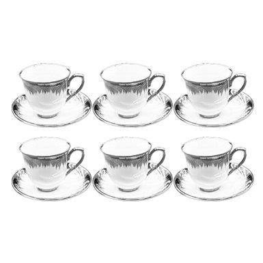 Ceramic Coffee Cup and saucer Abstract Print ** 90cc/11 cm  (Ctn Box 20 units)