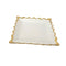 White Ceramic Gold Rim Tableware Rectangular Serving Dish Plate 20.5X20.5X2.5 cm (Ctn Box 48 units)