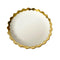 White Ceramic Gold Rim Tableware Round Serving Dish Plate 20.5X20.5X2.5 cm (Ctn Box 48 units)