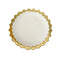 White Ceramic Gold Rim Tableware Round Serving Dish Plate 15X15X2 cm (Ctn Box 60 units)